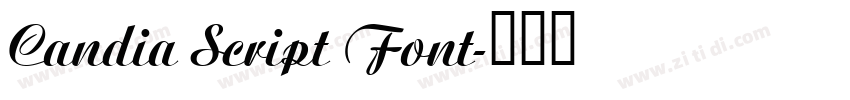 Candia Script Font字体转换